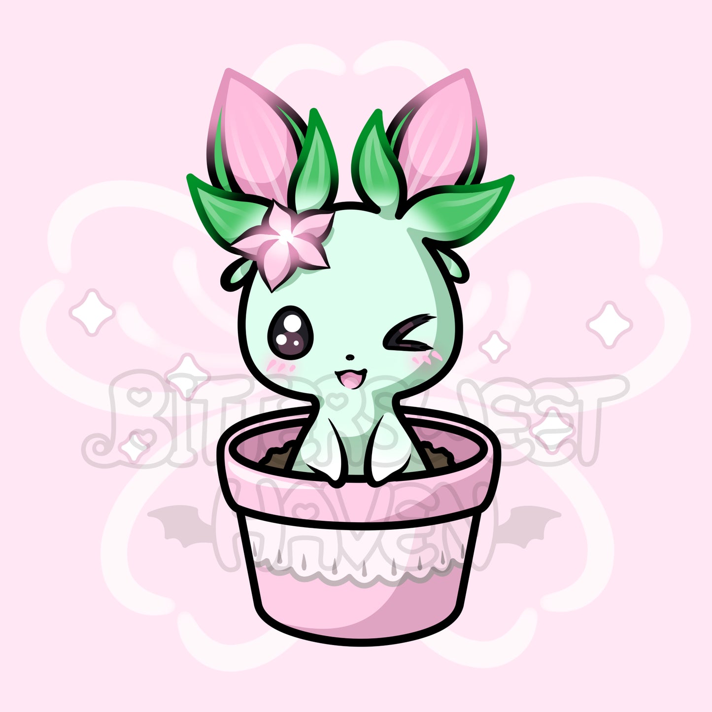 Bunsprout 8x8 art print