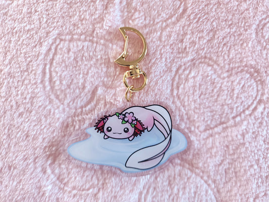 Acrylic Charm - An Axolotl Out of Water