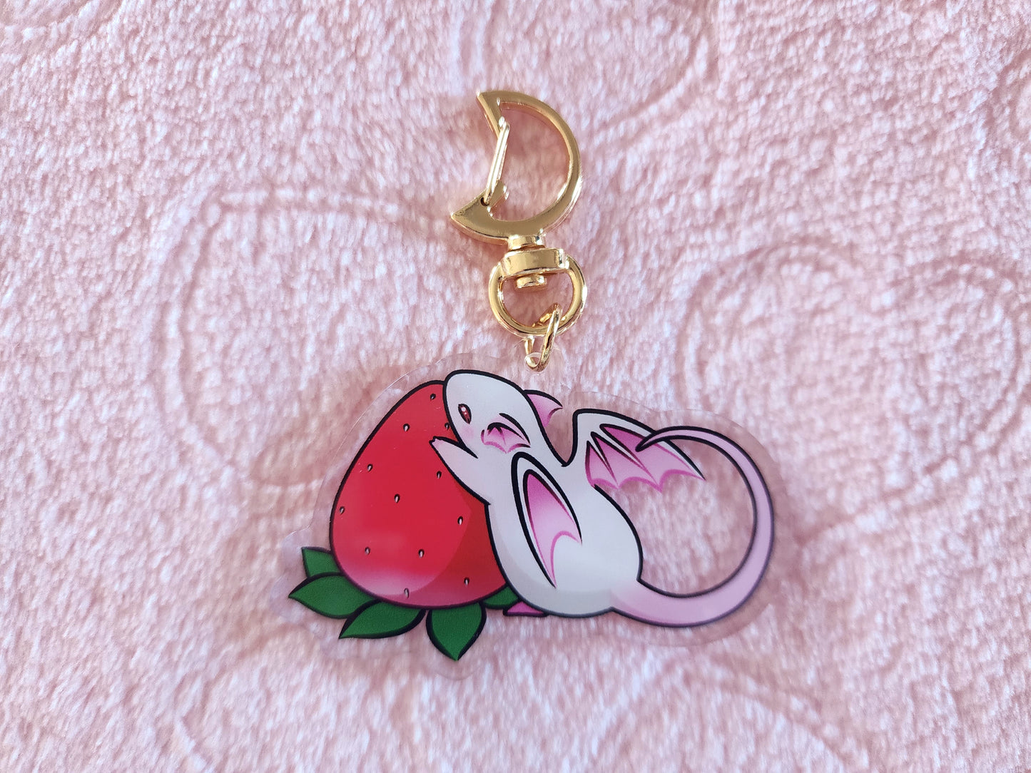 Acrylic Charm - Strawberry Treat (Ratbat)